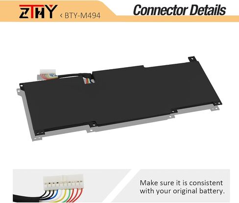 ZTHY BTY-M494 Laptop Battery Replacement for MSI Modern 14 C7M C11M C12M C12MO C13M, Modern 15 B12M B12HW B13M H C13M Series C7M-074UK C7M-044XES C7M-055XES C7M-096NEU C7M-217FR C7M-245IT 11.4V 39.3Wh in Kuwait