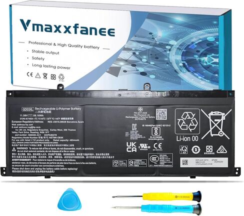 GD03XL N66215-005 استبدال بطارية HP Envy x360 14 2 في 1 14-fa0000/ OmniBook X 14/ EliteBook Ultra G1q Series Notebook N66000-AC1 N66000-1E1 11.58V 4854mAh 59.16Wh in Kuwait