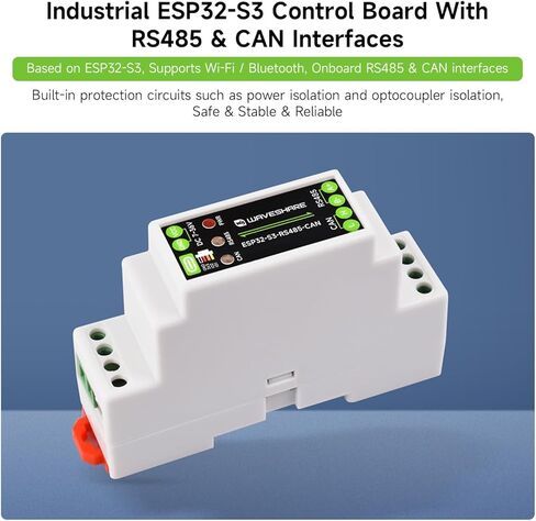 KLAYERS ESP32-S3 Industrial Communication Board, RS485/CAN/Wi-Fi/Bluetooth, Multi-Interface Protection, Arduino-Compatible for AIoT​ in Kuwait