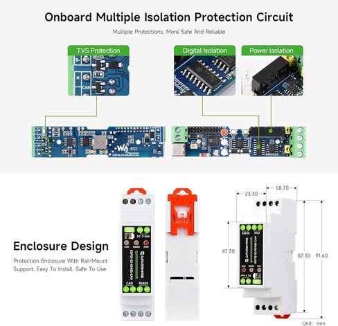 KLAYERS ESP32-S3 Industrial Communication Board, RS485/CAN/Wi-Fi/Bluetooth, Multi-Interface Protection, Arduino-Compatible for AIoT​ in Kuwait