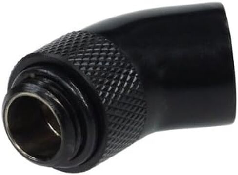 Alphacool G1/4 Revolvable 45° Male to Female Angled Adaptor - Black (17051) in Kuwait