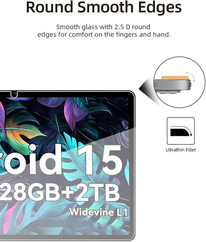 واقي شاشة لجهاز TABWEE T90 اللوحي مقاس 11 بوصة Android 15، طبقة من الزجاج المقوى عالي الدقة مقاوم للخدش لحماية السقوط من TABWEE T90، حساس للمس، مضاد لبصمات الأصابع، عبوة واحدة. in Kuwait