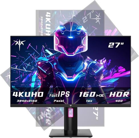 شاشة كمبيوتر KTC مقاس 27 بوصة QHD، شاشة ألعاب 2K 100 هرتز IPS، شاشة مكتب كمبيوتر بدون إطار للعناية بالعين 1440 بكسل مع HDMI/DP، FreeSync & G-Sync، HDR10، VESA، قابل للتعديل للإمالة (متجدد) in Kuwait