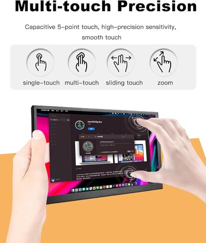 شاشة USB C 8.9 بوصة محمولة HDMI 1920x1200 IPS شاشة لمس VESA غلاف معدني خارجي صغير واسع شاشة صغيرة موسع لأجهزة الكمبيوتر المحمول التي تعمل بنظام Windows in Kuwait