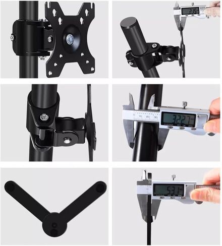Monitor Arm Single Monitor Desk Stand, Freestanding Steel Monitor Mount with Height Adjustable, Swivel, Tilt, Rotation, Fits 17"-32'' Monitors, Holds up to 17.6lbs Monitor Mount Arm in Kuwait