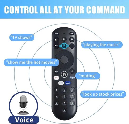 Voice Replacement Remote Control for Pioneer Xumo TV E550AE86C, E500AE98C, E300AE24C – Smart TV Remote with Voice Function, Easy Setup, No Batteries Included in Kuwait