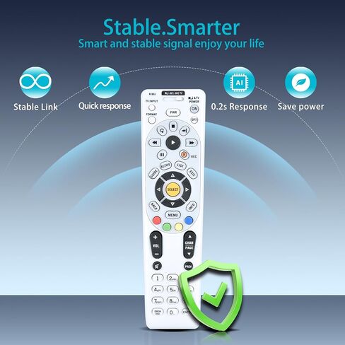 ZWP Universal Replacement Remote Control for DIRECTV RC65 RC65X RC65RX RC66 RC66X 4-Device LCD LED HDTV A/V Receiver, Compatible for H20 HR20 H21 HR21 HR22 H23 HR23 H24 HR24 H25 R15 R16 R22 D11 D12 in Kuwait