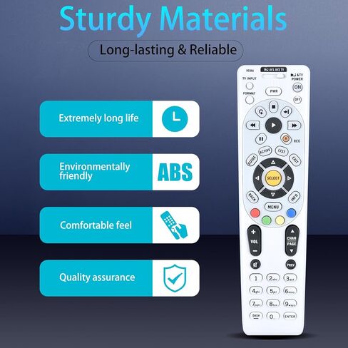 ZWP Universal Replacement Remote Control for DIRECTV RC65 RC65X RC65RX RC66 RC66X 4-Device LCD LED HDTV A/V Receiver, Compatible for H20 HR20 H21 HR21 HR22 H23 HR23 H24 HR24 H25 R15 R16 R22 D11 D12 in Kuwait