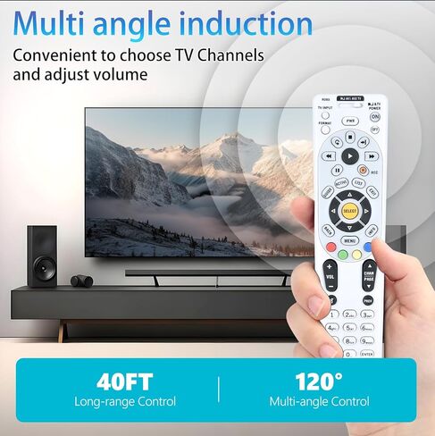 ZWP Universal Replacement Remote Control for DIRECTV RC65 RC65X RC65RX RC66 RC66X 4-Device LCD LED HDTV A/V Receiver, Compatible for H20 HR20 H21 HR21 HR22 H23 HR23 H24 HR24 H25 R15 R16 R22 D11 D12 in Kuwait