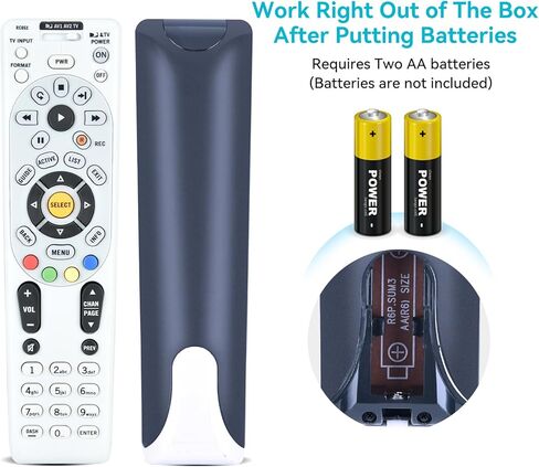 ZWP Universal Replacement Remote Control for DIRECTV RC65 RC65X RC65RX RC66 RC66X 4-Device LCD LED HDTV A/V Receiver, Compatible for H20 HR20 H21 HR21 HR22 H23 HR23 H24 HR24 H25 R15 R16 R22 D11 D12 in Kuwait