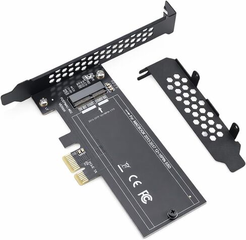 Yoidesu High Speed M.2 NVME SSD Adapter Card, PCIe Adapter Card for MacBookPro 2013-2017 12+16 Pin SSD to M.2 KEYM PCIE 1X, Plug and Play with Low Profile Bracket in Kuwait