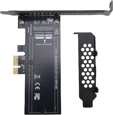 Yoidesu High Speed M.2 NVME SSD Adapter Card, PCIe Adapter Card for MacBookPro 2013-2017 12+16 Pin SSD to M.2 KEYM PCIE 1X, Plug and Play with Low Profile Bracket in Kuwait