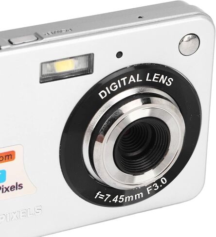 كاميرا رقمية، كاميرا تسجيل فيديو LCD بدقة 48 ميجابكسل مقاس 2.7 بوصة بدقة 4K للتصوير (فضي) in Kuwait