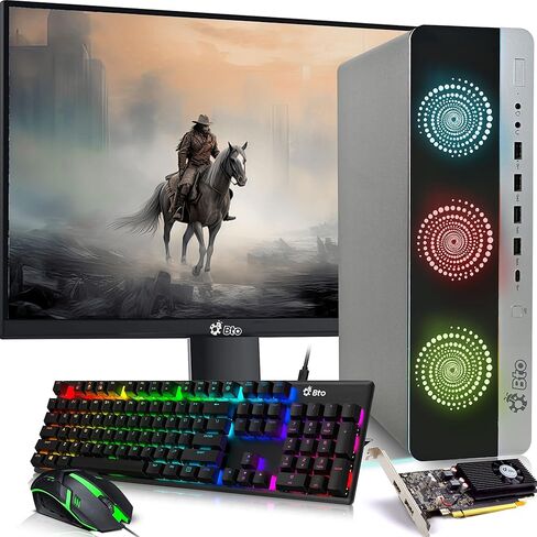 كمبيوتر سطح المكتب BTO BX8G3 RGB للألعاب - Intel Core i7 الجيل السابع - ذاكرة وصول عشوائي DDR4 سعة 16 جيجابايت - SSD 512 جيجابايت - GeForce GTX 1050 Ti - شاشة 22 بوصة - لوحة مفاتيح وماوس RGB - WiFi - Windows 11 Pro (متجدد) in Kuwait