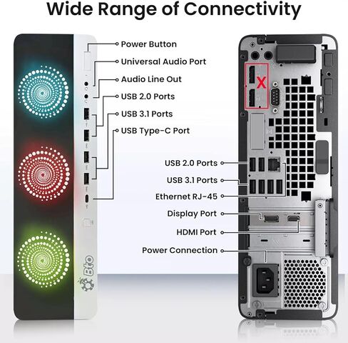 كمبيوتر سطح المكتب BTO BX8G3 RGB للألعاب - Intel Core i7 الجيل السابع - ذاكرة وصول عشوائي DDR4 سعة 16 جيجابايت - SSD 512 جيجابايت - GeForce GTX 1050 Ti - شاشة 22 بوصة - لوحة مفاتيح وماوس RGB - WiFi - Windows 11 Pro (متجدد) in Kuwait