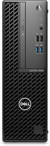 الكمبيوتر المكتبي طراز Optiplex 3000 SFF صغير الحجم من Dell (2022) | كور i3-12300 - محرك الأقراص الصلبة SSD سعة 512 جيجابايت - ذاكرة الوصول العشوائي 16 جيجابايت | 4 نوى بسرعة 4.4 جيجا هرتز Win 11 Pro Black (متجدد) in Kuwait