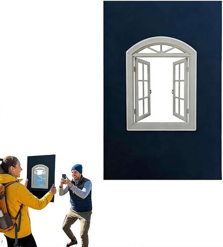 Window Frame Photography Prop - 7.87x5.91in Creative Framing Tool for Travel & Outdoor Photos, Portable Plastic White Picture Frame for Unique Shots, Photoshoot Accessory Gift in Kuwait