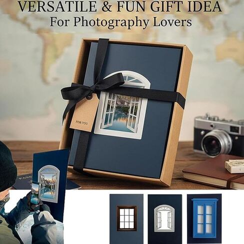 Window Frame Photography Prop - 7.87x5.91in Creative Framing Tool for Travel & Outdoor Photos, Portable Plastic White Picture Frame for Unique Shots, Photoshoot Accessory Gift in Kuwait