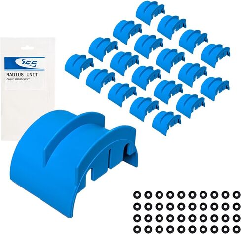 ICC Cable Management Radius Unit 20-Pack – Cable Bend Radius Guide for Copper & Fiber, Half Round Spool, Mounts to Racks, Brackets, Walls & Ceilings in Kuwait
