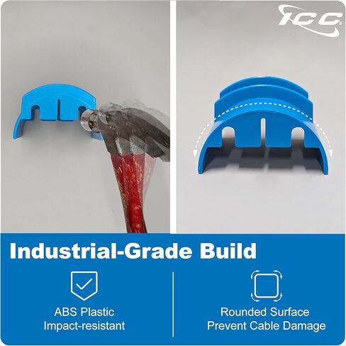 ICC Cable Management Radius Unit 20-Pack – Cable Bend Radius Guide for Copper & Fiber, Half Round Spool, Mounts to Racks, Brackets, Walls & Ceilings in Kuwait
