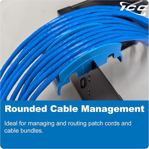 ICC Cable Management Radius Unit 20-Pack – Cable Bend Radius Guide for Copper & Fiber, Half Round Spool, Mounts to Racks, Brackets, Walls & Ceilings in Kuwait