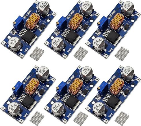 6PCS XL4015 5A DC-DC Duck Converter Step-Down Supply Power Module Adjustable Voltage Regulator with Heat Sink in Kuwait