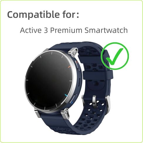 واقي شاشة متوافق مع ساعة Amazfit Active 3 Premium الذكية (3 عبوات) طبقة واقية من الزجاج المقسى الشفاف in Kuwait