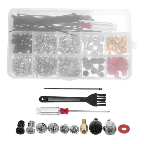 Toddmomy 362pcs Desktop Computer Screws Kit with Screwdriver Brush and Cable Ties, Computer Standoffs and Mounting Accessories for PC Case Assembly and Repair in Kuwait