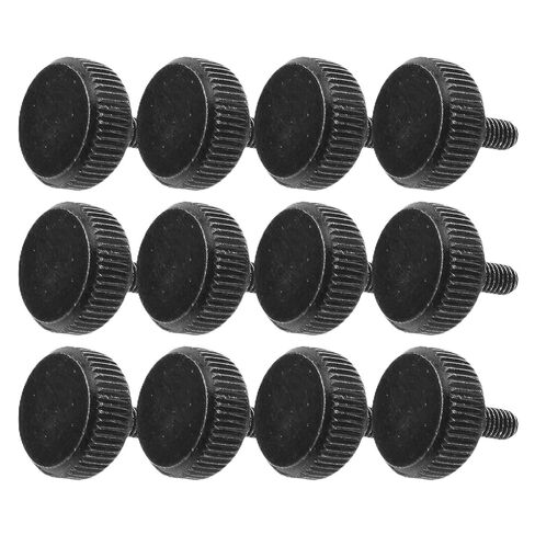 Kisangel 30pcs M3 PC Case مسامير الإبهام مسامير تثبيت ملتوية يدويًا سوداء لحافظة الكمبيوتر تغطي مصدر الطاقة وملحقات القرص الصلب لتجميع الكمبيوتر الشخصي وإصلاحه in Kuwait