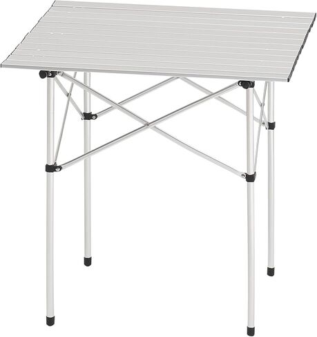 VEVOR Folding Camping Table, Portable Roll Up Side Tables, Lightweight Aluminum Table for Outdoor BBQ Tailgating Picnic, Travel (28 inch-Silver) in Kuwait