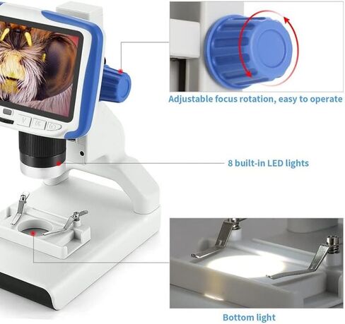 مجموعة المجهر AD205 مجهر صغير لسطح المكتب مع شرائح المجهر بشاشة LCD 5 بوصة in Kuwait