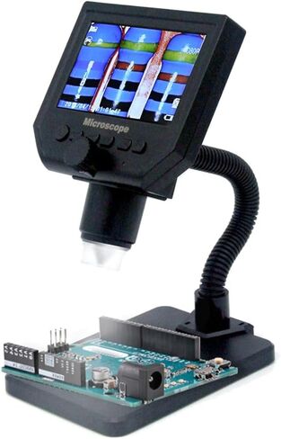 مجموعة المجهر G600 600X HD 3.6MP 8 LEDs المحمولة LCD المجهر المكبر كاميرا شرائح المجهر البصري in Kuwait