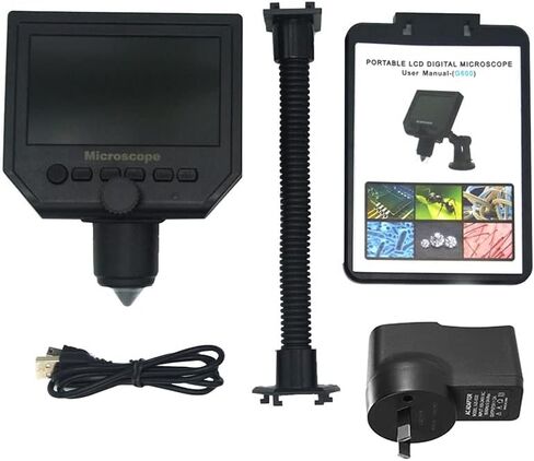 مجموعة المجهر G600 600X HD 3.6MP 8 LEDs المحمولة LCD المجهر المكبر كاميرا شرائح المجهر البصري in Kuwait