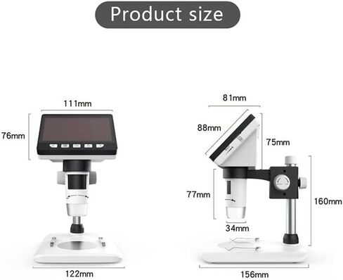 Microscope Kit 1080P 8LED Microscope Practical Portable LCD Electronic Video Microscopes Microscope Slides in Kuwait