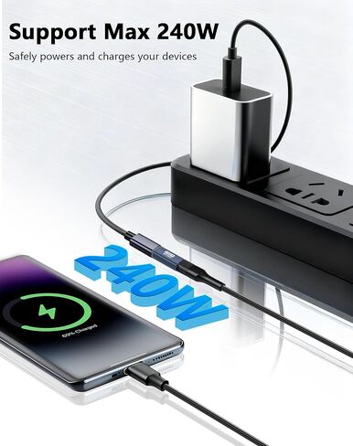 CERRXIAN 3 Pack 240W USB C Coupler, USB C Female to Female Adapter 80 Gbps Charge OTG Converter Speed Data Transfer & Fast Charging USB Type C Extender for Type C Devices in Kuwait
