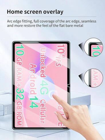 Screen Protector for Topsand G12 Android 14 10-inch Tablet, Anti-Scratch 9H Hardness Touch Sensitive 2.5D Rounded Edges Bubble Free Easy to Install,2 Pack. in Kuwait