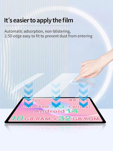 Screen Protector for Topsand G12 Android 14 10-inch Tablet, Anti-Scratch 9H Hardness Touch Sensitive 2.5D Rounded Edges Bubble Free Easy to Install,2 Pack. in Kuwait