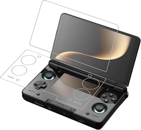 Screen Protector for AYN THOR Dual-Screen Handheld, 1 SET Tempered Glass Film for THOR Gaming Console (Upper Screen + Lower Screen), Anti-Scratch HD Clear High Touch Sensitivity in Kuwait