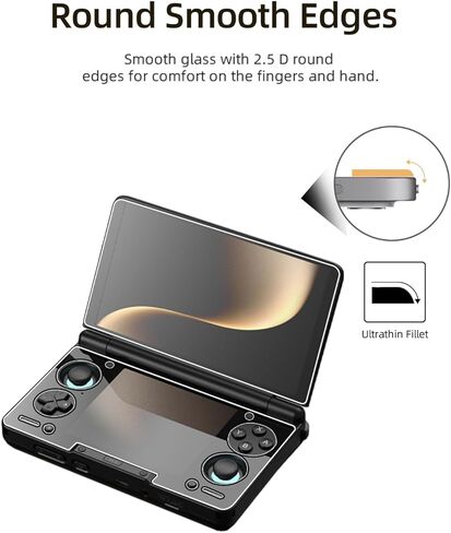 Screen Protector for AYN THOR Dual-Screen Handheld, 1 SET Tempered Glass Film for THOR Gaming Console (Upper Screen + Lower Screen), Anti-Scratch HD Clear High Touch Sensitivity in Kuwait