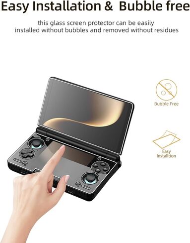 Screen Protector for AYN THOR Dual-Screen Handheld, 1 SET Tempered Glass Film for THOR Gaming Console (Upper Screen + Lower Screen), Anti-Scratch HD Clear High Touch Sensitivity in Kuwait