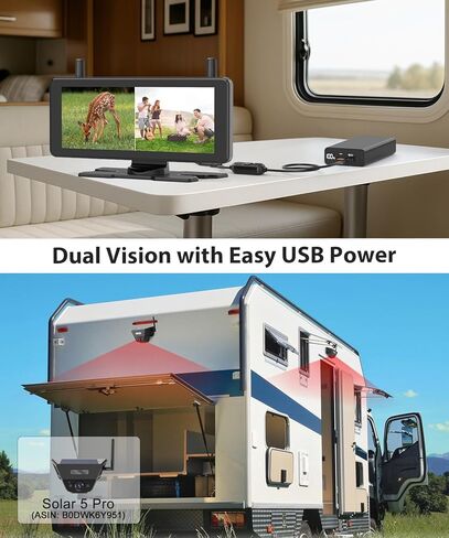 كابل تعزيز USB AUTO-VOX للكاميرا الاحتياطية اللاسلكية مع موصل طاقة عرض 8 سنون لـ Solar 5B وSolar 5B Pro، يحافظ على لوحة القيادة الخاصة بك أنيقة مع طاقة USB مستقرة، سيارات الدفع الرباعي، RV، ملحقات الشاحنة in Kuwait