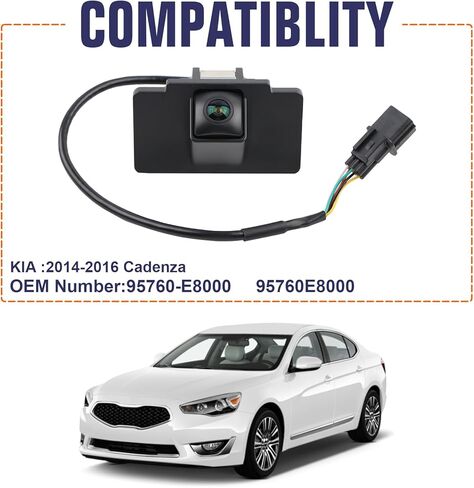 Rear View Backup Camera Compatible with 2014-2016 Kia Cadenza Park Assist Camera Replace# 95760-E8000 in Kuwait
