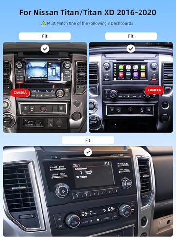 ستيريو سيارة QLED مقاس 9 بوصات من Dasaita لسيارة Nissan Titan 2016-2020، وحدة رئيسية 8G+256GB Android 13، CarPlay/Android Auto، توصيل وتشغيل نظام تحديد المواقع العالمي (GPS)، مقبض/تحكم صوتي، 5G WiFi، 4G LTE in Kuwait