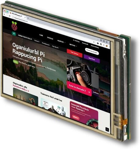 شاشة لمس 3.51 بوصة لـ Raspberry Pi Zero 2W / 2WH / W/Zero - شاشة LCD 320x480 DPI، لمسة مقاومة 4 أسلاك، تحديث 60 هرتز، اتصال GPIO المباشر (لا تتضمن لوحة Pi) in Kuwait