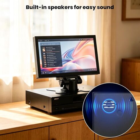 Mini Monitor 7 Inch Screen HDMI, Portable Vga Monitor with AV BNC, 1024×600 LCD Small Screen with Built-in Speakers, 178° View Angle IPS, Multi-Function Small Display for Raspberry Pi PC/TV/DVD/CVBS in Kuwait