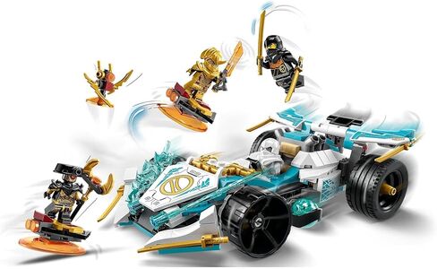 مجموعة ألعاب البناء 71791 من Lego NINJAGO Zane's Dragon Power Spinjitzu Race Car، تتميز بسيارة نينجا، وطائرتين طائرتين، ولعبة تنين، و4 شخصيات صغيرة، هدية للأطفال من سن 7 سنوات فما فوق in Kuwait
