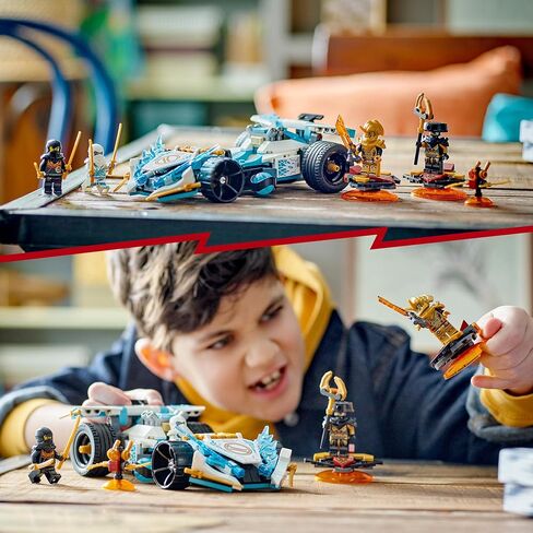 مجموعة ألعاب البناء 71791 من Lego NINJAGO Zane's Dragon Power Spinjitzu Race Car، تتميز بسيارة نينجا، وطائرتين طائرتين، ولعبة تنين، و4 شخصيات صغيرة، هدية للأطفال من سن 7 سنوات فما فوق in Kuwait