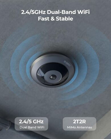 كاميرا أمان داخلية REOLINK بدقة 6 ميجابكسل مع بانوراما 360 درجة، وكاميرا عين السمكة واي فاي 2.4/5 جيجا هرتز، وكشف حركة الشخص، وصوت ثنائي الاتجاه، وعروض عرض بانورامية متعددة، وحامل السقف/الجدار/المكتب in Kuwait