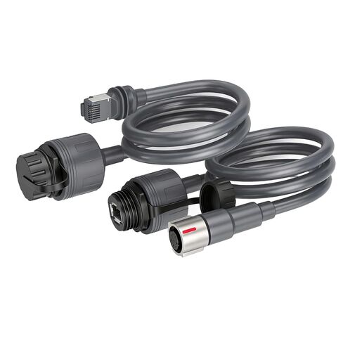 محول إيثرنت ساتلايت مستطيل من Eujgoov، مجموعة SPX ذكر إلى RJ45 أنثى IP68، مع كابل محمي 0. 23AWG لجهاز الأقمار الصناعية المستطيل الأداء Gen3 in Kuwait
