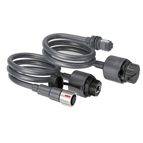 محول إيثرنت ساتلايت مستطيل من Eujgoov، مجموعة SPX ذكر إلى RJ45 أنثى IP68، مع كابل محمي 0. 23AWG لجهاز الأقمار الصناعية المستطيل الأداء Gen3 in Kuwait